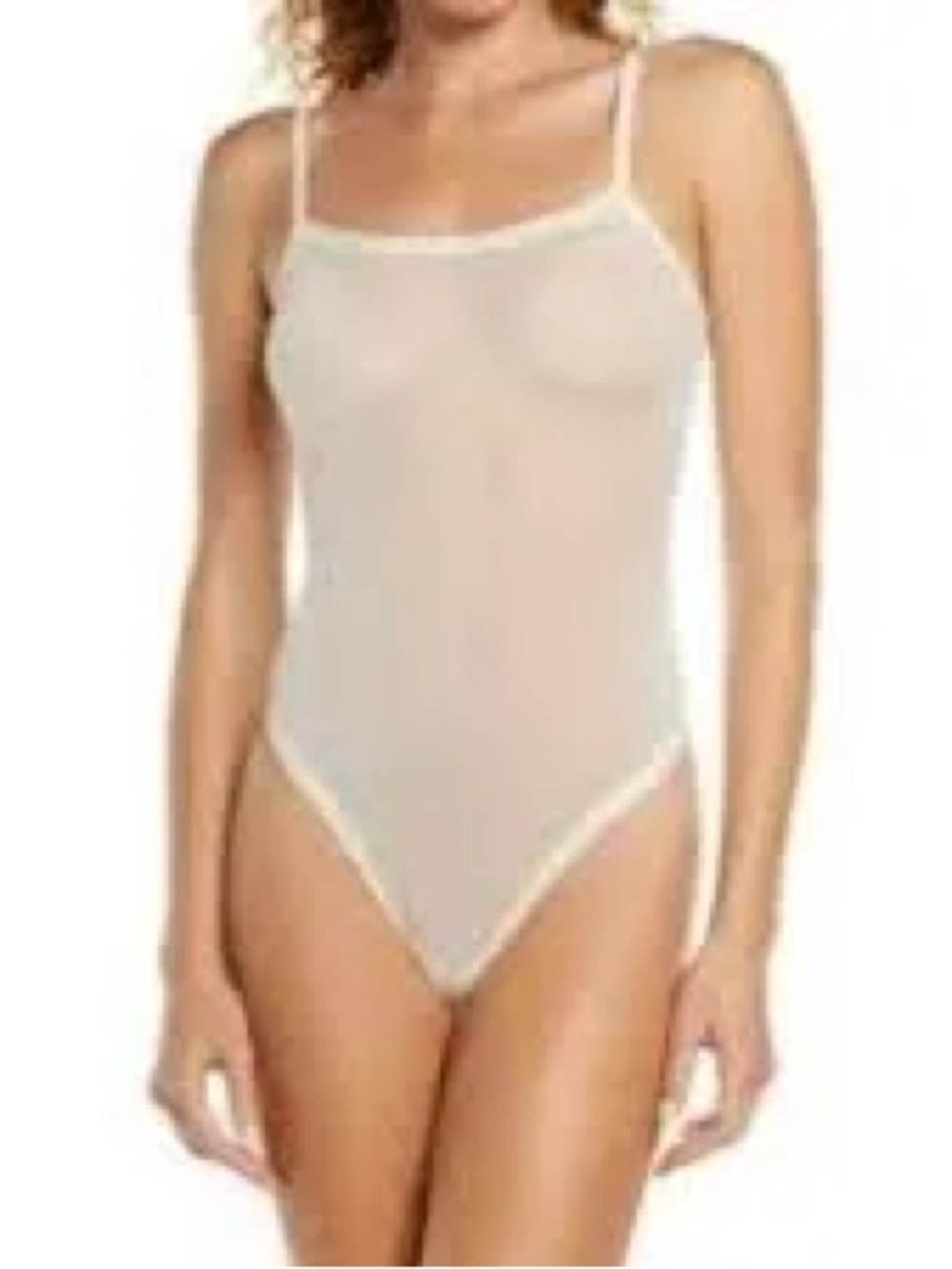 SKIMS Summer Mesh Strappy Bodysuit - Bone